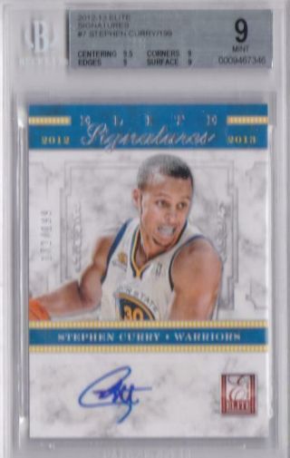 2012 - 13 Stephen Curry /199 Panini Elite Signatures Auto Warriors 9