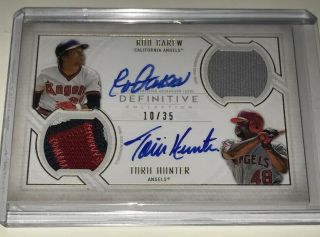 2019 Rod Carew & Torii Hunter Angels Topps Definitive Dual Autograph And Relics