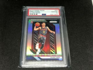 2018 Panini Prizm Silver Trae Young Rookie Rc 78 Psa 10 Gem Hawks