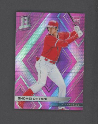 2018 Spectra Neon Pink Shohei Ohtani Angels Rc Rookie /75