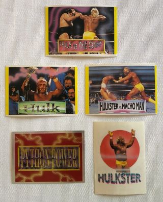 Wwf Wwe Superstars Of Wrestling Vintage Italian Stickers Hulk Hogan Andre Macho