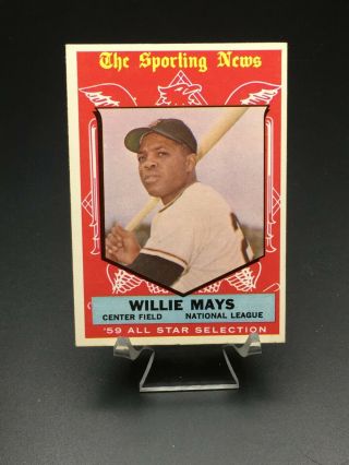 1959 Topps Baseball Willie Mays All Star Hof Ex/ex - Mt 563 San Francisco Giants