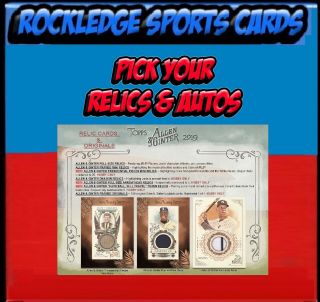 2019 Topps Allen & Ginter Relics & Autos (pick Your Cards)