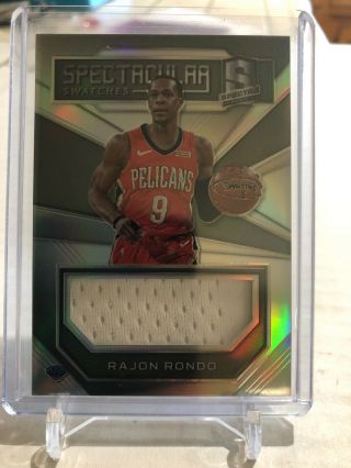 2017 - 18 Spectra Basketball Rajon Rondo Game Worn Material 53/99 Pelicans