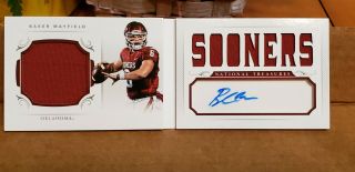 Baker Mayfield 2018 Panini National Treasures Booklet Autograph Auto Signed /46
