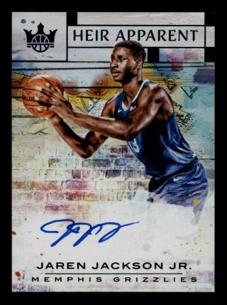 2018 - 19 Court Kings Heir Apparent Sapphire Jaren Jackson Jr.  Rc Autograph 01/25