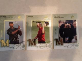 2002 Upper Deck Sp Authentic Tiger Woods Serial Numbered Cards