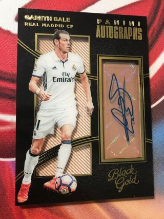 2016 - 17 Black Gold Soccer Gareth Bale Autograph Real Madrid