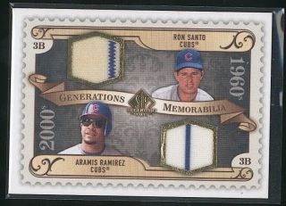 2009 Sp Legendary Cuts Ron Santo/aramis Ramirez Dual Jersey Cubs