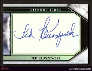 2018 Topps Diamond Icons Cut Signatures Ted Kluszewski 3/4 Cut Auto Atograph