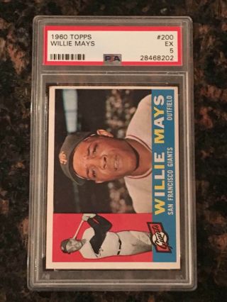 1960 Topps Willie Mays 200 Baseball Card Psa 5