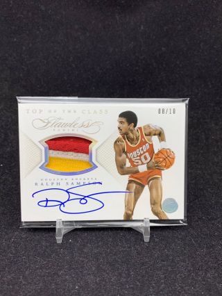 14 - 15 Panini Flawless Top Of The Class Silver Patch Auto Ralph Sampson 08/10