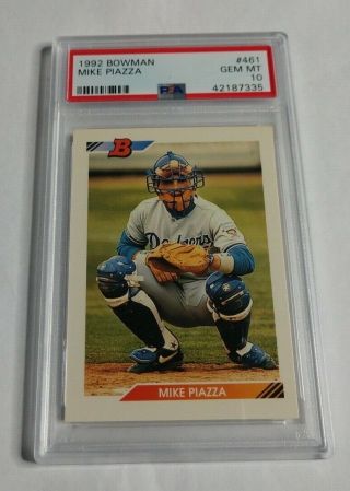 Mike Piazza - 1992 Bowman - Rookie Card - Psa 10 Gem - Dodgers -