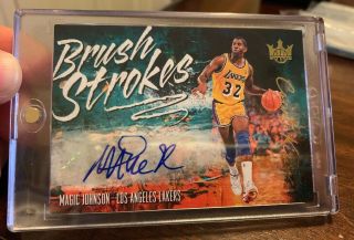 2018 - 19 Panini Court Kings Magic Johnson Auto Brush Strokes 25/25 Lakers