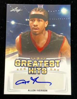 Allen Iverson 2016 Leaf Greatest Hits Basketball Signatures Auto Gh - Ai1
