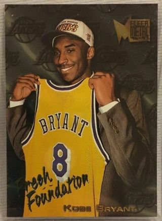 Kobe Bryant Los Angeles Lakers 1996 Fleer Metal Fresh Foundation Card 137