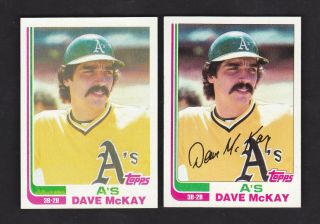 1982 Topps Pure True Blackless 534 Dave Mckay A 