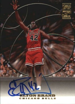 1999 - 00 Topps Autographs Chicago Bulls Basketball Card Eb Elton Brand B