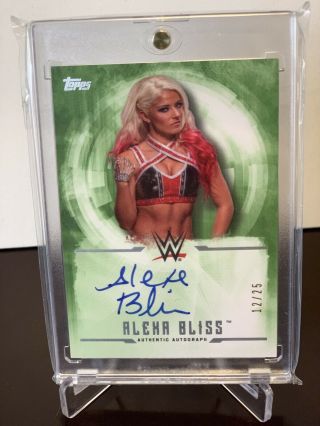 Alexa Bliss 2017 Topps Wwe Undisputed On Card Auto Autograph Ua - Ab /25 Green