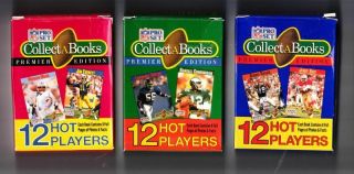 1990 Football Nfl Pro Set Collect A Books Premier Edition Series 1,  2 & 3