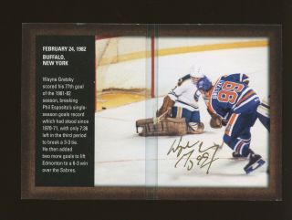 2015 - 16 Sp Authentic Booklet Wayne Gretzky Oilers Hof Gold Ink Auto