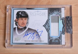 Splendor Gretzky Hand Signed Auto /36 Jersey Materials 2 Clrs Patches Signatures