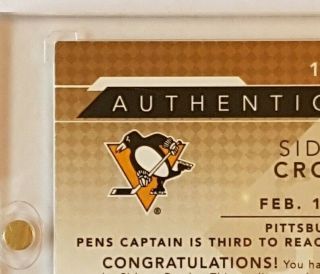 2018 - 19 UD SP Authentic Sidney Crosby Gold Auto Authentic Moments 17 - 18 Update 3