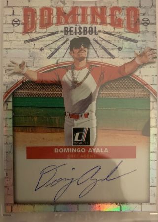 2019 Donruss Domingo Beisbol Domingo Ayala Signed Auto