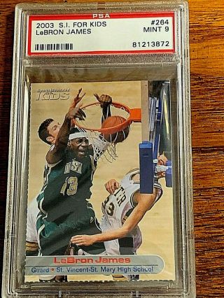 2003 Sports Illustrated Si For Kids 264 Lebron James Rc Rookie Card Psa 9