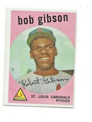 1959 Topps 514 Bob Gibson Rookie Vg - Ex Looks Nicer Priced To Sell 216b