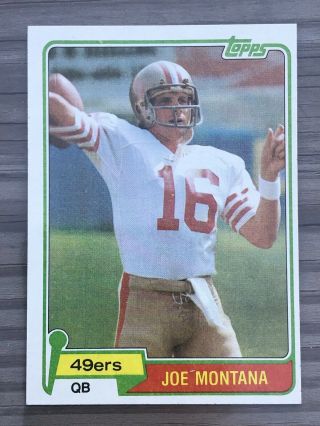 1981 Topps 216 Joe Montana 49ers Rc Rookie Card