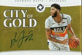2018/19 Opulence Anthony Davis Auto Autograph D 2/49.  Pelicans