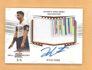 Kyle Ford 2019 Leaf All - American Bowl Autograph Auto Jersey D3/6 Usc