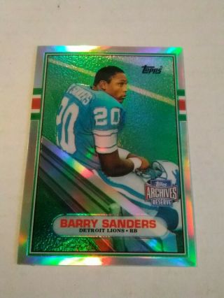 Barry Sanders 2001 Topps Archives Reserve Refractor
