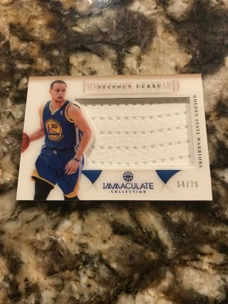 2012 - 13 Stephen Curry Immaculate Standard Jersey 54/75.