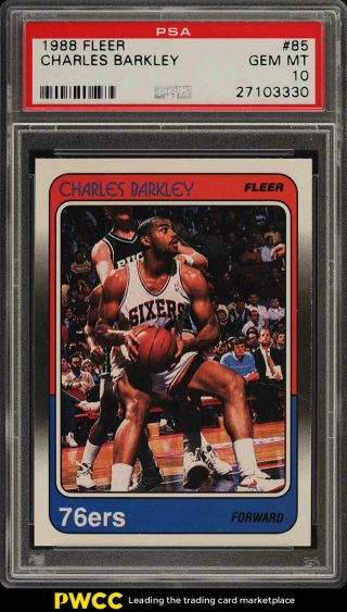 1988 Fleer Basketball Charles Barkley 85 Psa 10 Gem (pwcc)