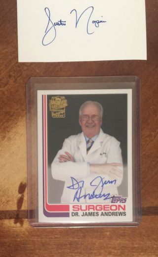 2019 Topps Archives Fan Favorites Autograph Auto Dr James Andrews Surgeon