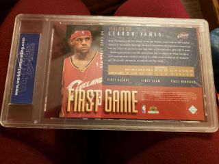 2003 - 04 UD Collectibles LEBRON JAMES Rookie Debut 10/29/03 972/2322 Graded 