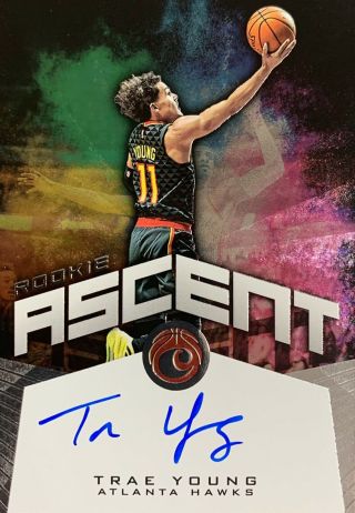 2018 - 19 Ascent Trae Young On Card Auto Chronicles /99 Autograph Prizm