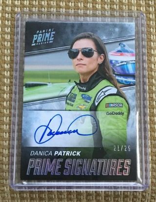 2018 Panini Prime Racing Nascar Danica Patrick Prime Signatures Auto D 21/25