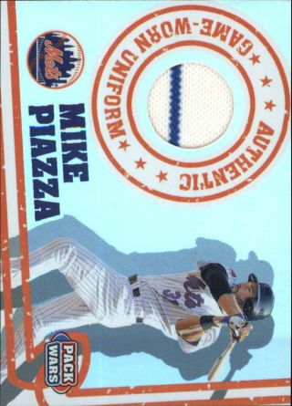 2005 (mets) Topps Pack Wars Relics Mp Mike Piazza Uniform Jersey