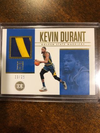 2018 - 19 Panini Encased Kevin Durant Gold Material Patch 23/25 2 Color Patch