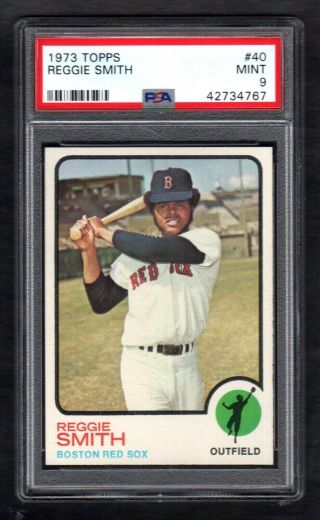 1973 Topps 40 Reggie Smith Red Sox Psa 9 Centered