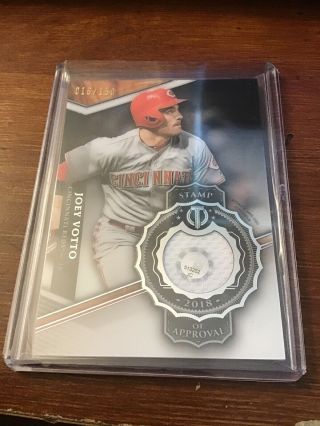 Joey Votto 2018 Topps Tribute Stamp Of Approval Jersey Relic 016/150 - Reds
