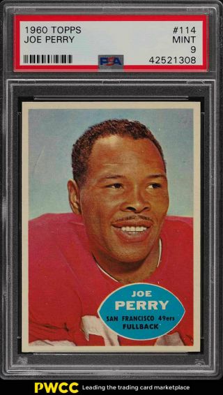 1960 Topps Football Joe Perry 114 Psa 9 (pwcc)