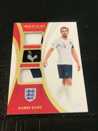 2018 - 19 Immaculate Soccer Harry Kane Triple Patch Relic 1/25 England
