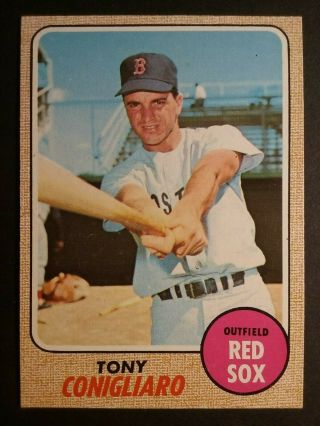 1968 Topps Baseball 140 Tony Conigliaro Red Sox Ex - Mt