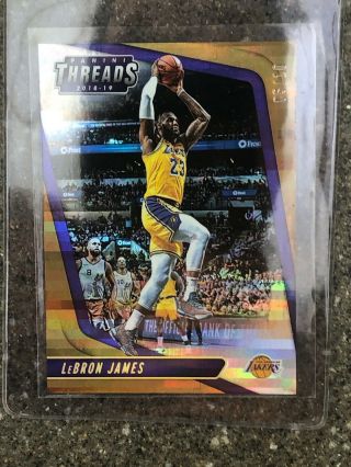 2018 - 19 Panini Threads Premium Lebron James Gold 5/10 Lakers Ssp Rare