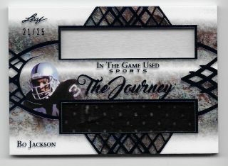 2019 Leaf In The Game Sports The Journey Dual Jersey Bo Jackson 21/25 Kc Oakland