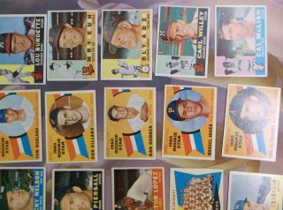 59 diff.  1960 Topps baseball cards EX - EX - MT numbers listed - no 200 ' s 4